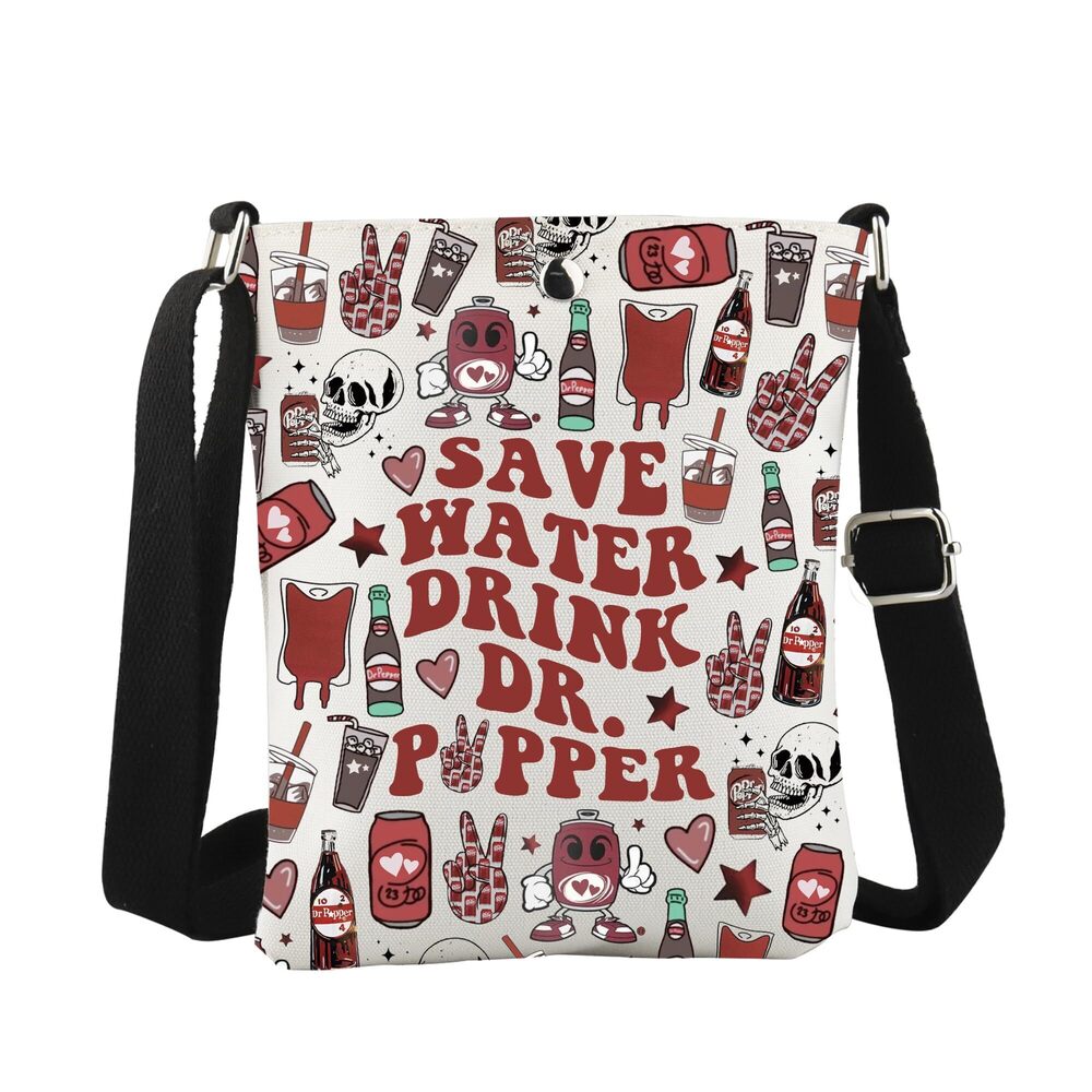 8783 Dr P Crossbody Bag Vodka Drinker Gift Soda Addict Gift for Soda